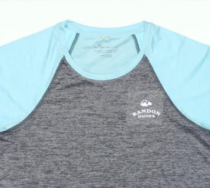 PETER MILLAR 'BANDON DUNES - RAGLAN' Aqua/Grey UPF-50+ 3/4-SLEEVE SHIRT - L - Picture 1 of 3