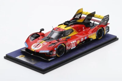 New Looksmart FERRARI 499P 3.0L V6 N51 2024 1:18 Model Car RED LS18LM049 KidBX - Image 1 of 2