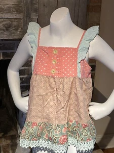 Matilda Jane Cooling Off Tunika Tanktop Mädchen Größe 12 Ösen Spitzenborte hinten offen - Bild 1 von 9