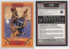 2008-09 Bowman Draft Picks & Stars Orange /299 Jason Kidd #2 HOF