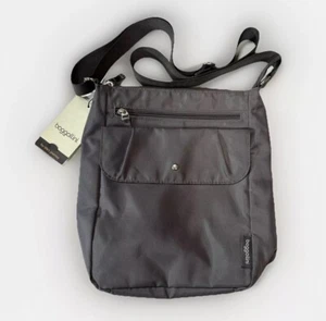 Baggallini Crossbody Bag Purse Gray Travel 3 Front Pockets 1 Interior Pocket NWT - Picture 1 of 9