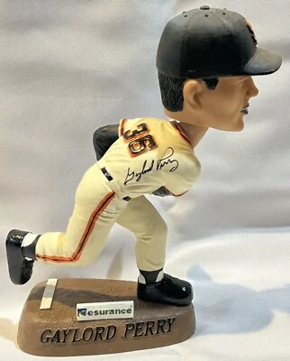 PSA DNA Signed Giants 2005 SGA Gaylord Perry Bobblehead Retired # Ceremony Auto - Image 1 of 4