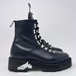 Stivali da combattimento al polpaccio Off-White da donna taglia 37 EU / 7 US neri - Foto 1 di 13