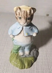 Beswick Beatrix Potter TOM GATTINO NELLA ROCCIA statuina cappello giallo - Foto 1 di 7
