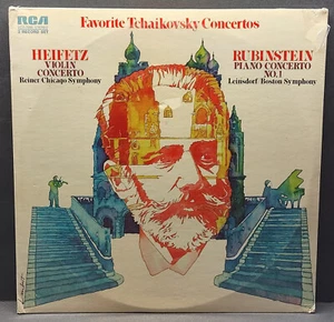 Rubinstein / Heifetz - Tchaikovsky Concertos - SEALED 2-LP RCA Red Seal VCS-7086 - Picture 1 of 8