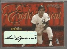 2003 Donruss Studio Baseball Luis Aparicio Enshrinement Auto Card 36/100