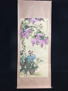Excellent Chinese Hand Painting Scroll  Flower and Bird By Tian Shiguang 田世光 - Picture 1 of 9