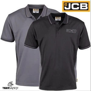 JCB Trade Performance Heavyweight Mens Short Sleeve Polo Shirt Work Top T-Shirt - Picture 1 of 3