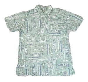 VINTAGE Go Barefoot XL TALL Turtles PULLOVER Made in Hawaii Aloha Shirt Hawaiian - Picture 1 of 17