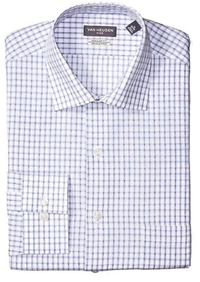 Van Heusen Mens Regular-Fit Dress Shirt Stretch Flex Collar Sienna Plaid NWT - Image 1 of 2