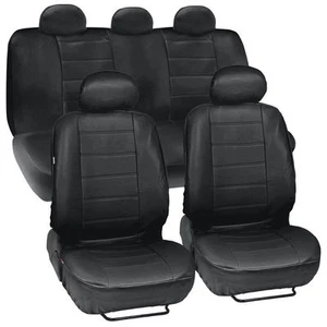 Juego completo de fundas de asiento de automóvil ProSyn de cuero negro para Chrysler 200 - Imagen 1 de 8