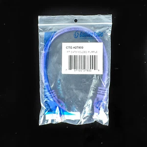Cables To Go C2G 1FT New PURPLE Ethernet RJ45 CAT 6 Network LAN Patch Foot CAT6 - Picture 1 of 3