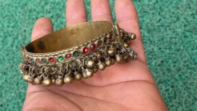 Brazalete brazalete brazalete brazalete pulsera dama islámica piedra latón antiguo joyería tribal  Foto 1 de 4