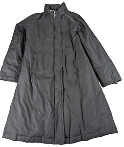 Gap Long Coat Womens M Black Puff Down Polyester Full Zip Pockets Winter Outdoor - Picture 1 of 8