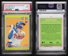 2022 Topps Brooklyn Collection Chartreuse /99 Bryson Stott PSA 9 MINT Rookie RC