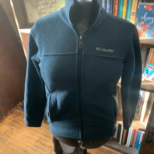 Columbia black fleece gorpcore kids L 14/16 full zip jacket - Picture 1 of 4