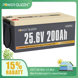 Power Queen 24V 200Ah LiFePO4 Akku Lithium Batterie mit 5120Wh Max. Energie BMS - Bild 1 von 12