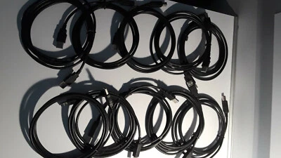 USB PRINTER CABLES (13 PC LOT) 6FT 2.0 CORD TYPE A MALE to B MALE 6 FT A-B   - Image 1 of 4