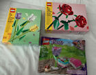 New & Unopened Lego 40460 Roses, 40461 Tulips & 30411 Flower Chocolate Box