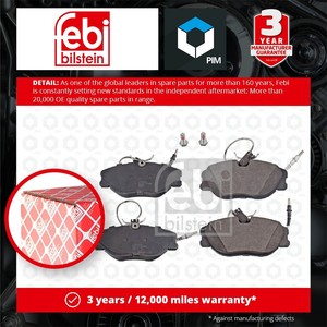 Brake Pads Set fits CITROEN DISPATCH U6U, VF7 Front 1995 on 425109 E172039 Febi