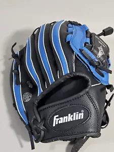 Franklin 22361 10.5-Inch Right-Handed Youth Baseball Glove, Blue/Black - Picture 1 of 9