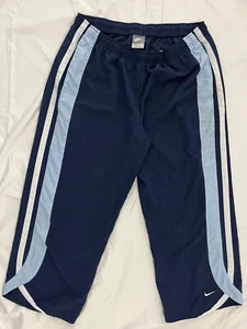 Vintage Nike Windpants Mens Size Large Gray Tag Lined Track Pants Blue W/ Swoosh - Picture 1 of 7