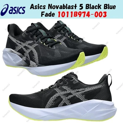 Asics Novablast 5 Negro Azul Fade 1011B974-003 Hombres Talla - Imagen 1 de 4
