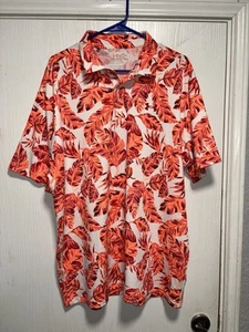 Under Armour The Playoff Herren Poloshirt XL Floral Performance Golf Orange - Bild 1 von 4