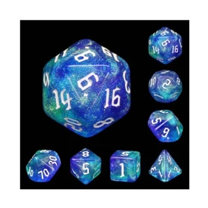 Juego de dados cerebrales de espuma de polietileno - Meteor Storms con blanco (7) nuevo - Imagen 1 de 1