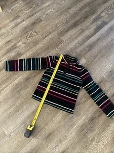 Old Navy Pullover Fleece Jacket Girls Size Small Black 1/4 Zip FREE SHIPPING - Picture 1 of 7