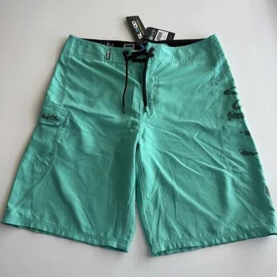 Pantalones cortos de tabla Salt Life SLX-QD Aquatrunks para hombre talla 34 aguamarina - Nuevos con etiquetas Foto 1 de 4