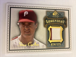 2009 SP Legendary Cuts Steve Carlton Jersey #24/125 Phillies Memorabilia card - Picture 1 of 2