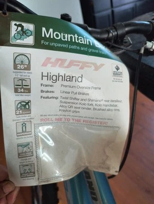 Mens Mountain Bike 26" Huffy Boys Road Bicycle 18 Speed Cycling Blue Steel Frame - Image 1 of 4