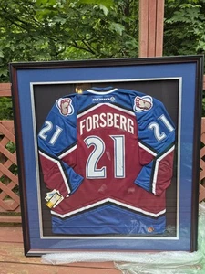 Peter Forsberg Autographed Colorado Avalanche Deluxe Framed Jersey KOHO Auto NWT - Picture 1 of 11
