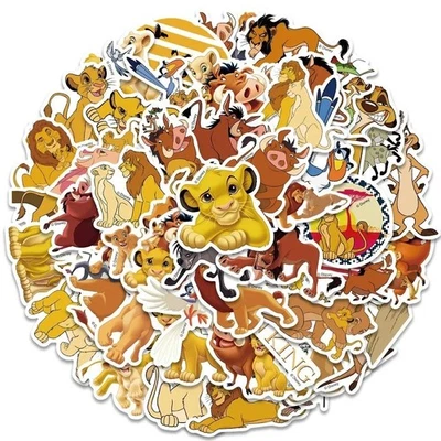 50pcs The Lion King Stickers Pack Disney Simba Mufasa Timon Pumba Zazu Adhesive