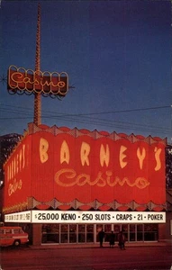 Lake Taho,NV Barney's Casino South Shore Nevada Postcard - Picture 1 of 2