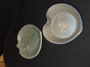 Aqua Grün Studiokeramik Schmuck Geschirr Blattform - Bild 1 von 6