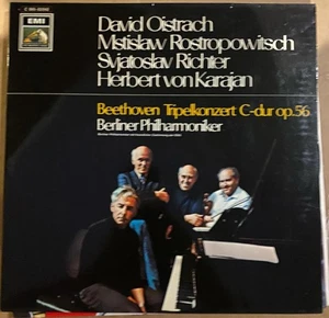 Beethoven Triple Concerto Oistrakh/Rostropovich/Richter/Karajan 33RPM VG+ AJ1 - Imagen 1 de 2