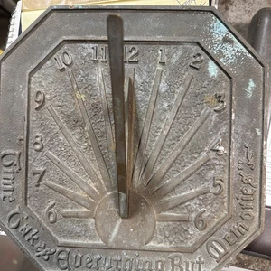 Brass Sundial 11.5” “Time Takes Everything But Memories “ - Picture 1 of 3
