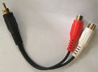 Lot Of 3  Audio Y Cable - Rca Male - Rca Female - 6" -  Connexx -Rp Tv Stereo