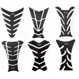 3D Carbon Fiber Motorcycle Gel Oil Gas Fuel Tank Pad Protector Sticker Decal Fit - Picture 1 of 22