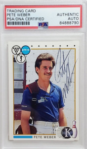 1990 Kingpins PBA #23 Pete Weber Signed Rookie Card Autograph RC Auto PSA GOAT