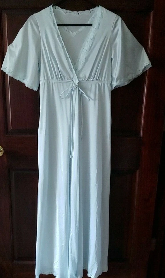 SHADOWLINE Vintage Bata Camisón CONJUNTO Bebé Azul Lencería Pequeño Foto 1 de 4