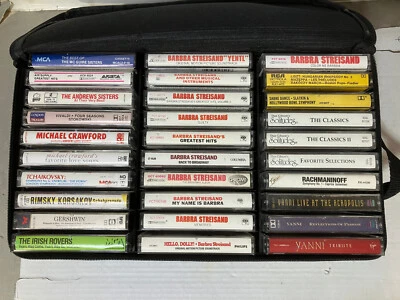 Case Logic 60 Cassette Tape Carrying Case Double Sided With 60 Classical Tapes Foto 1 de 4