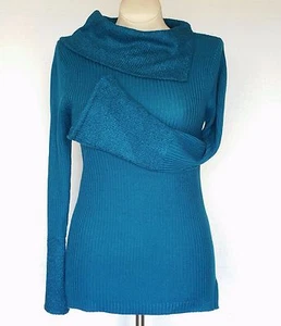 Cervelle Sweater NEW w/ Tags Teal Blue Lightweight Soft & Luxurious Womens Small - Picture 1 of 9