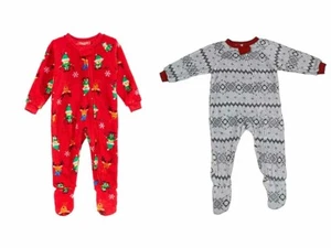 12M 18M 24M Family Pajamas Infant Toddler Unisex One Piece Fleece Footed Pajama - Picture 1 of 9