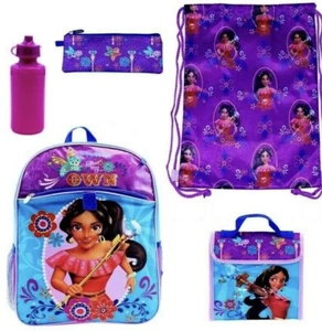 DISNEY’S Elena of Avalor Juego de 5 piezas Mochila Lonchera Lápiz Cinch Sack Botella H2O - Imagen 1 de 5