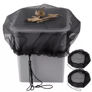 2pcs Rain Barrels Mesh Cover Netting with Drawstring Outdoor Garden qizTs - Picture 1 of 9