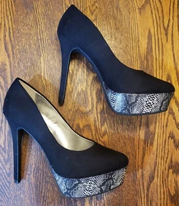 Limelight Myranda Black Platform Stilletos  8.5 M New High Heels - Picture 1 of 11