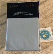 Ralph Lauren Palmer 464 Thread Count Percale Twin Fitted Sheet Oxford Blue